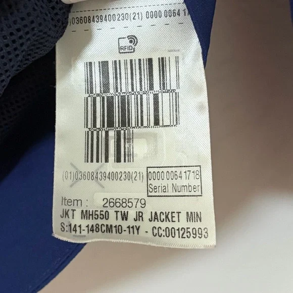 Decathlon Quechua Fully Waterproof Full Zip Jacket with hood - size 10 / 11 - Picture 7 of 8